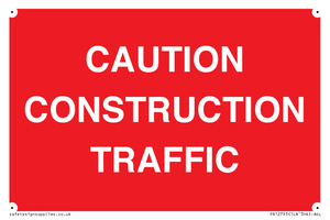 CAUTION CONSTRUCTION TRAFFIC
